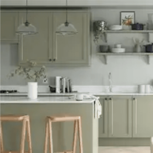 Occupied kitchen cleaning with appliance